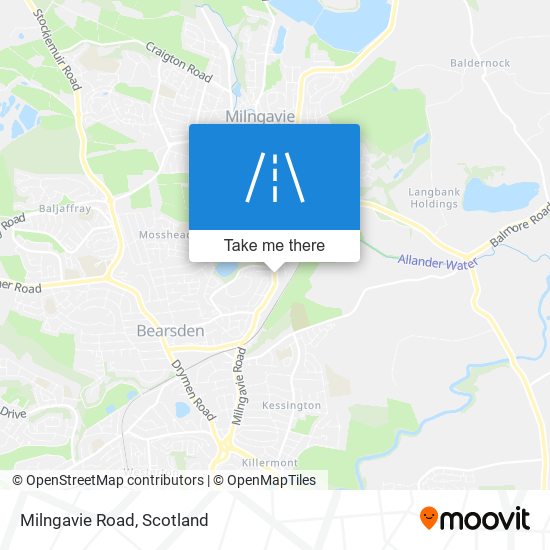 Milngavie Road map