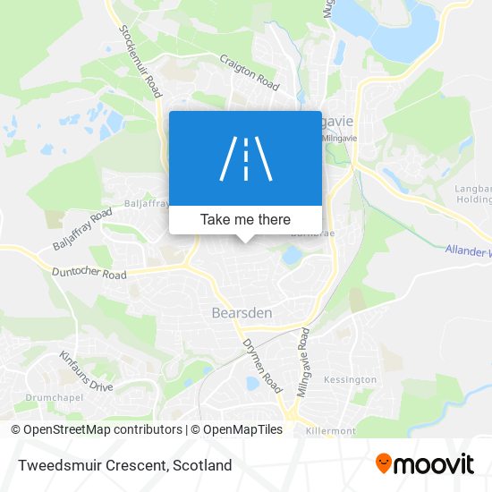 Tweedsmuir Crescent map