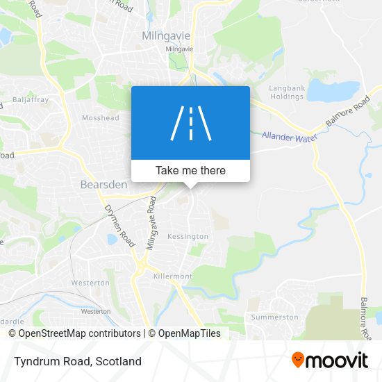 Tyndrum Road map