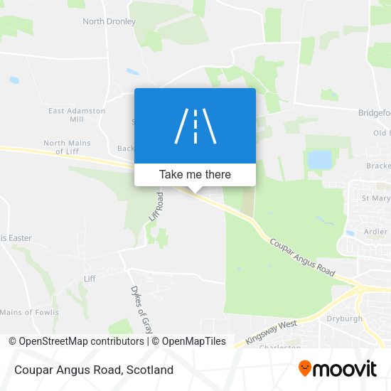 Coupar Angus Road map