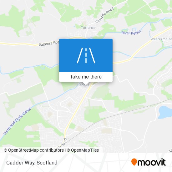 Cadder Way map