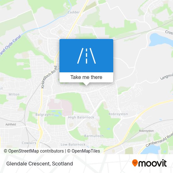 Glendale Crescent map