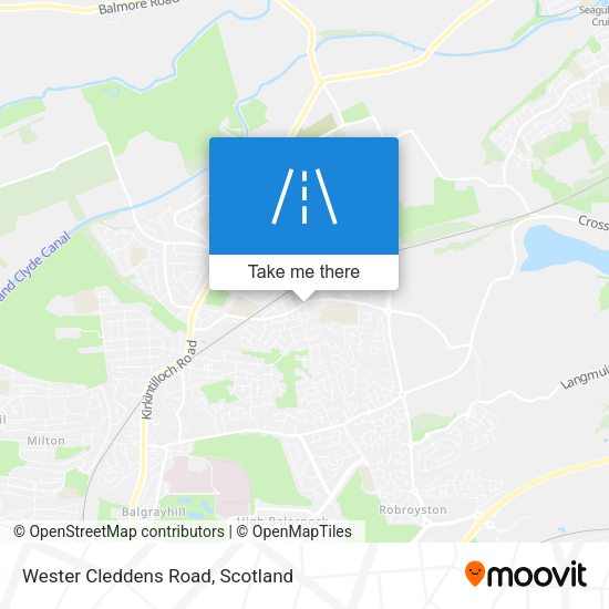 Wester Cleddens Road map