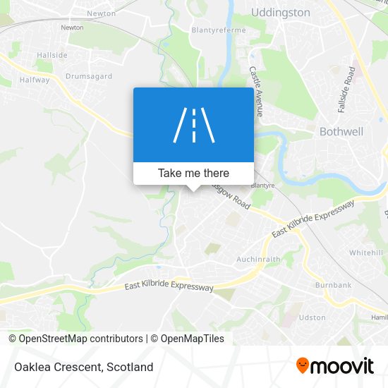 Oaklea Crescent map