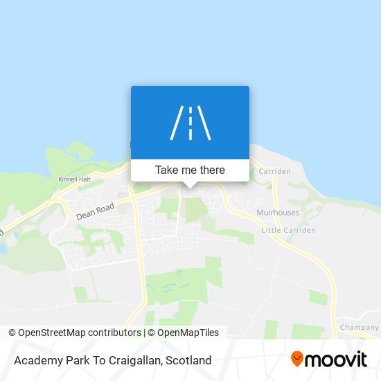 Academy Park To Craigallan map