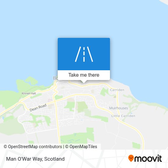 Man O'War Way map