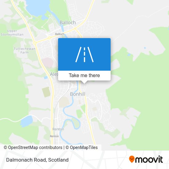Dalmonach Road map