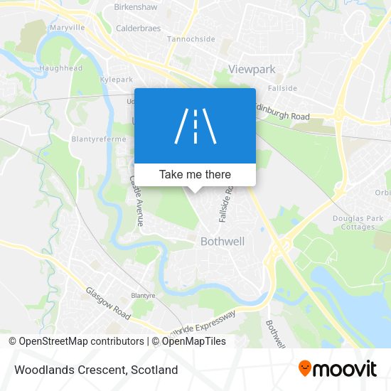 Woodlands Crescent map