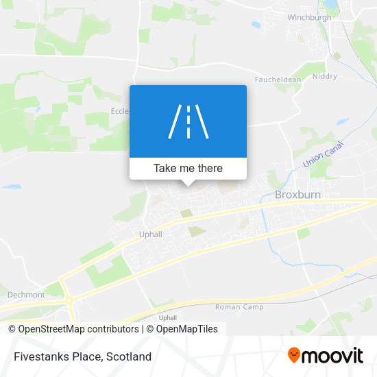 Fivestanks Place map
