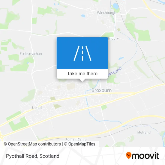 Pyothall Road map