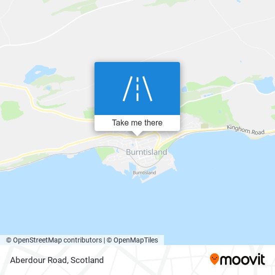 Aberdour Road map