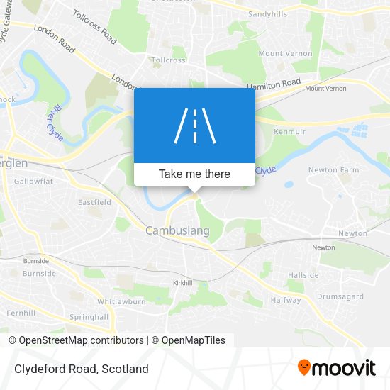 Clydeford Road map