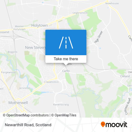 Newarthill Road map