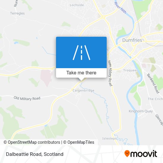 Dalbeattie Road map