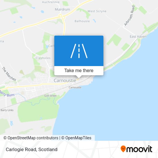 Carlogie Road map