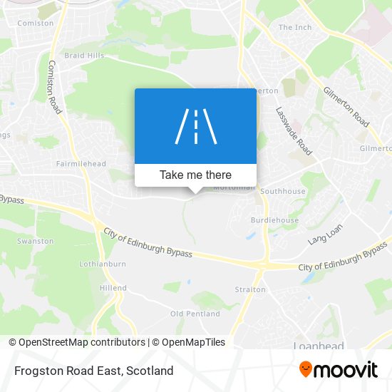 Frogston Road East map