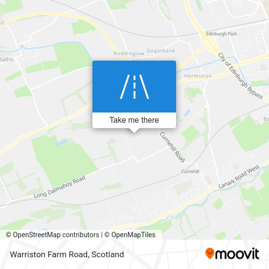 Warriston Farm Road map