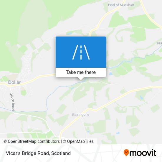 Vicar's Bridge Road map