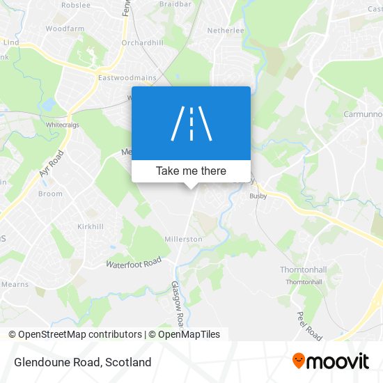 Glendoune Road map