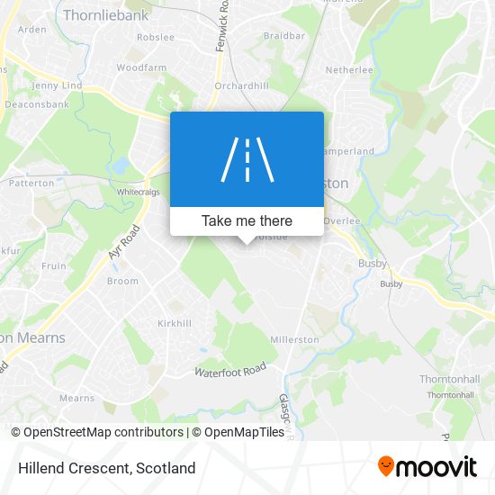 Hillend Crescent map