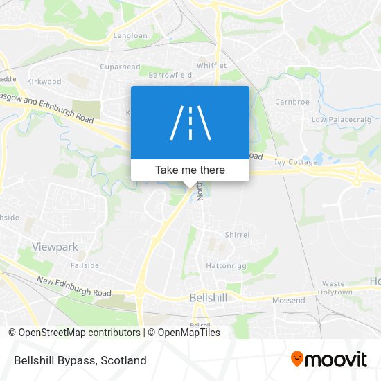 Bellshill Bypass map