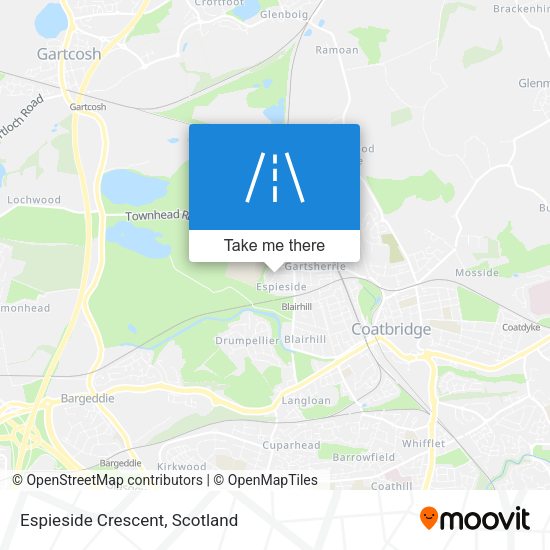 Espieside Crescent map