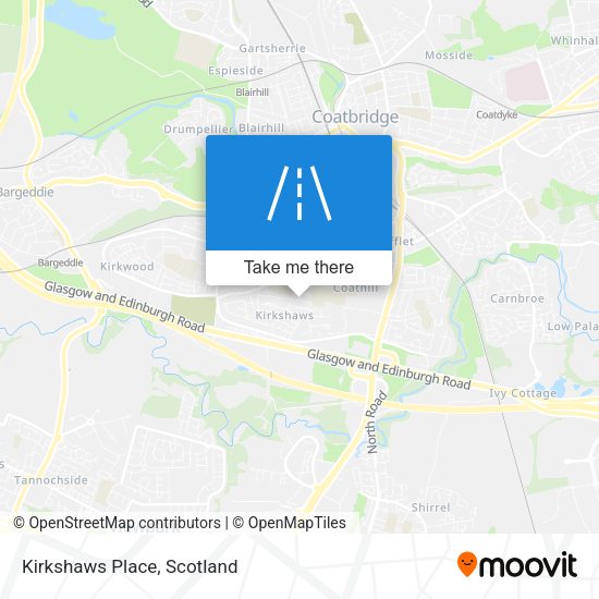 Kirkshaws Place map