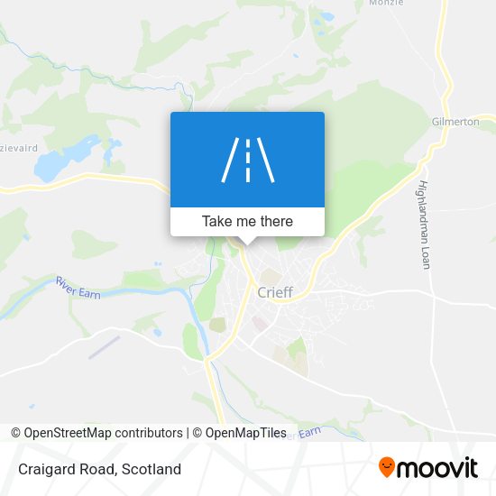 Craigard Road map