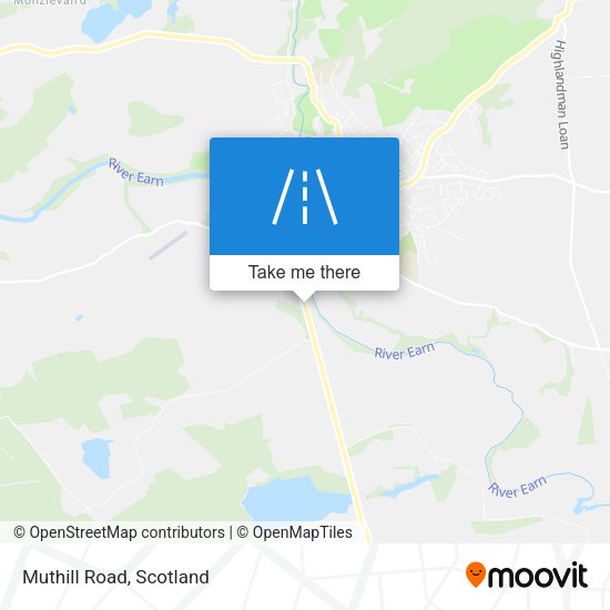 Muthill Road map