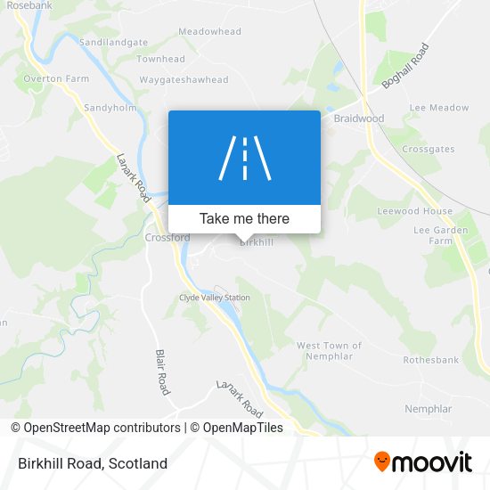 Birkhill Road map