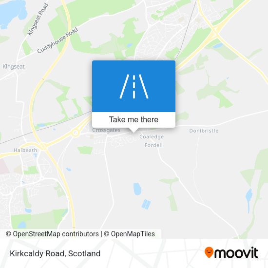 Kirkcaldy Road map