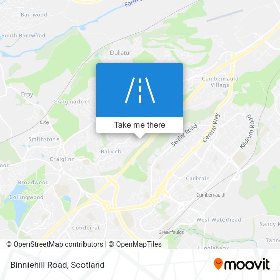 Binniehill Road map