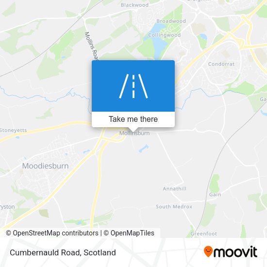 Cumbernauld Road map