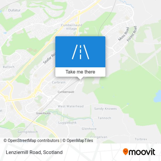 Lenziemill Road map