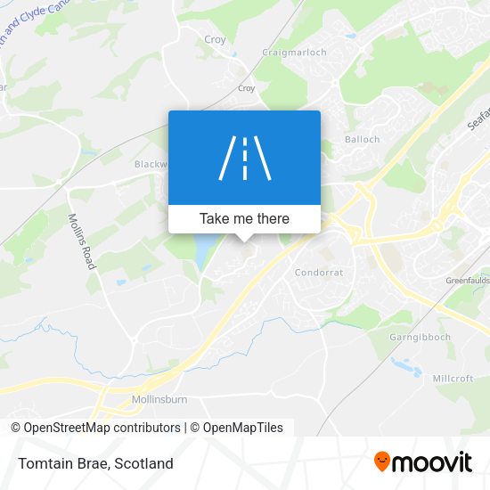Tomtain Brae map
