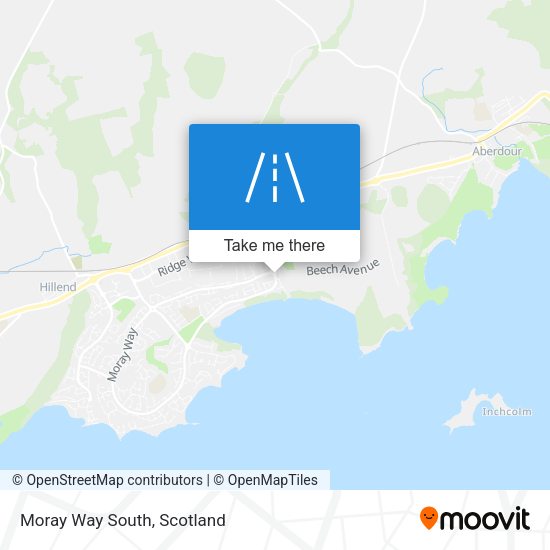Moray Way South map