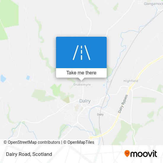 Dalry Road map