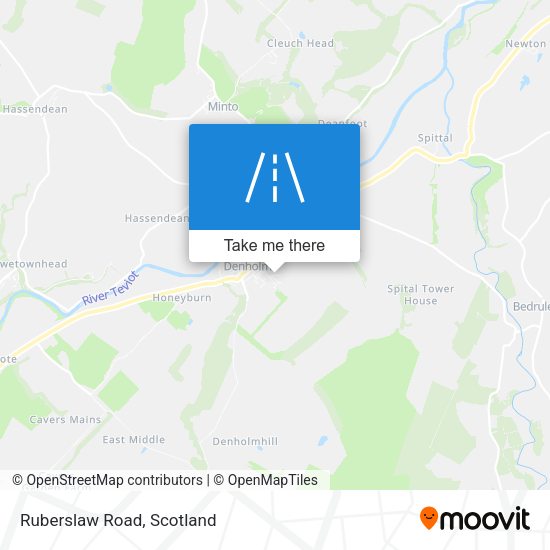Ruberslaw Road map