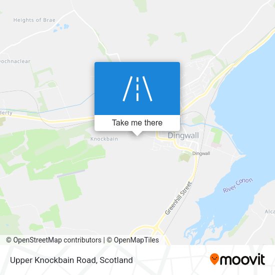 Upper Knockbain Road map