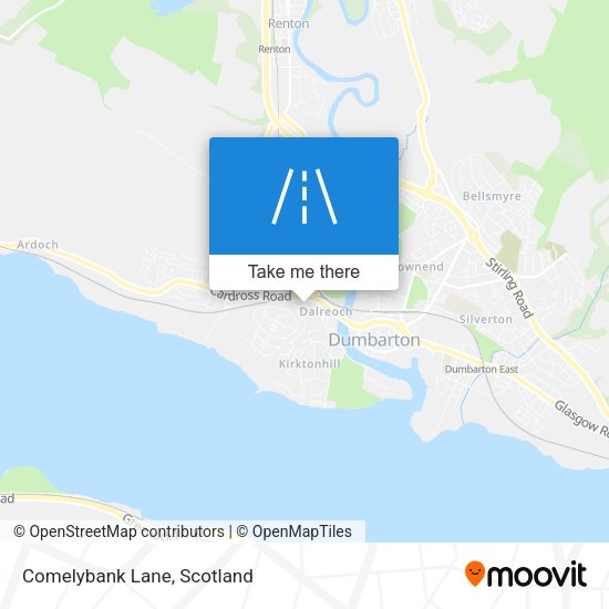 Comelybank Lane map