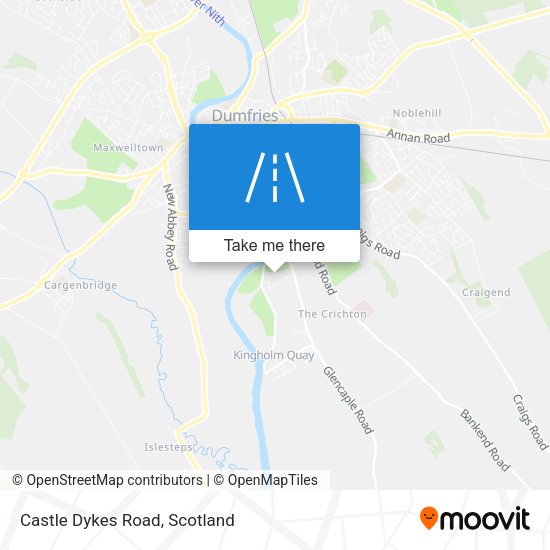 Castle Dykes Road map