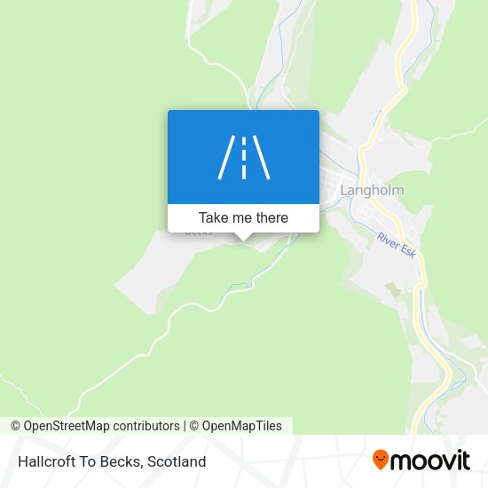 Hallcroft To Becks map