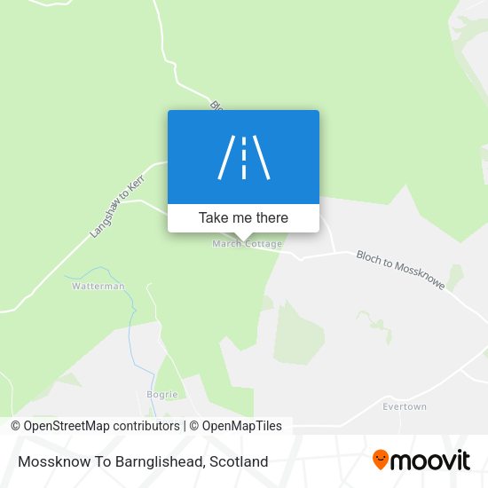 Mossknow To Barnglishead map