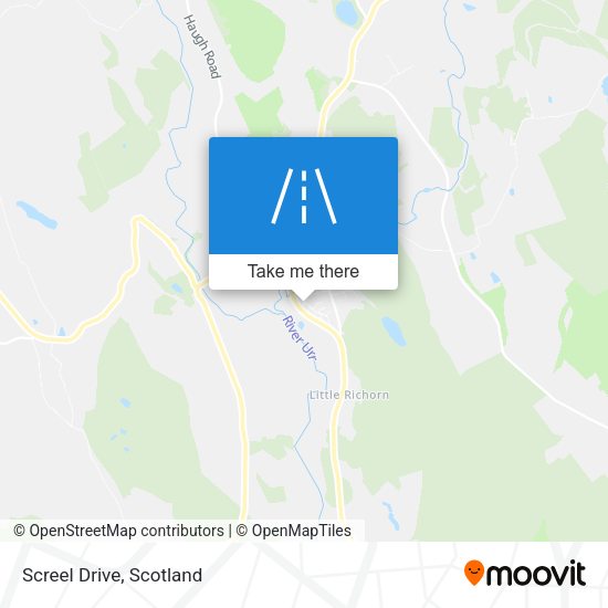 Screel Drive map