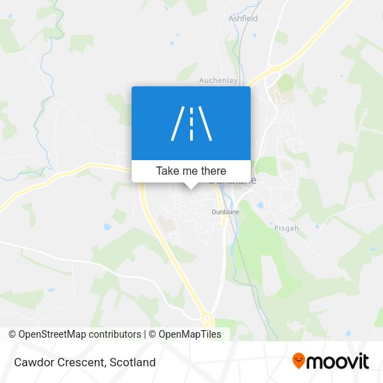 Cawdor Crescent map