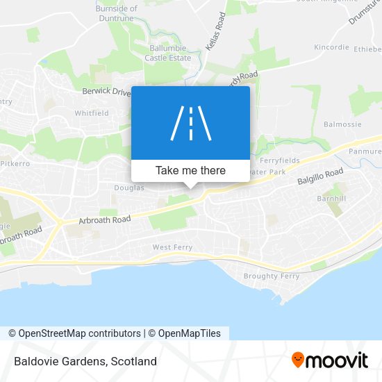 Baldovie Gardens map