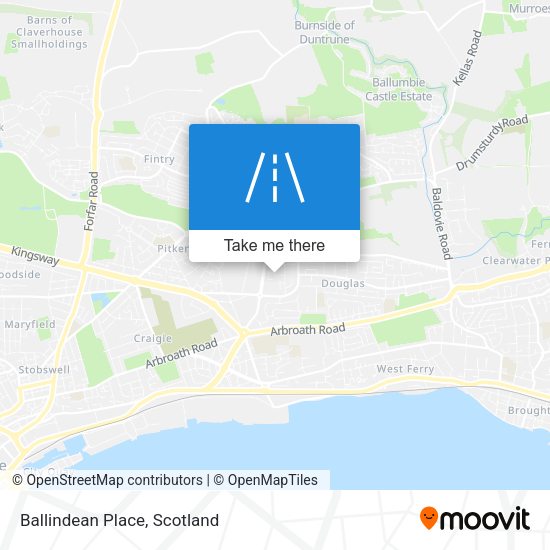 Ballindean Place map