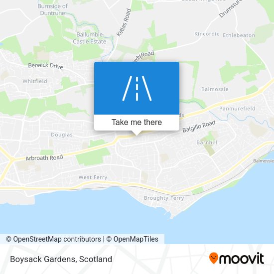 Boysack Gardens map