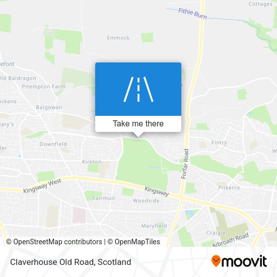 Claverhouse Old Road map