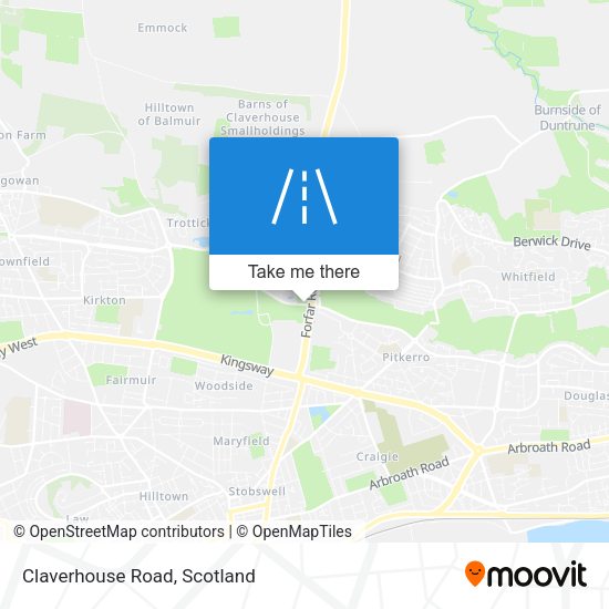 Claverhouse Road map